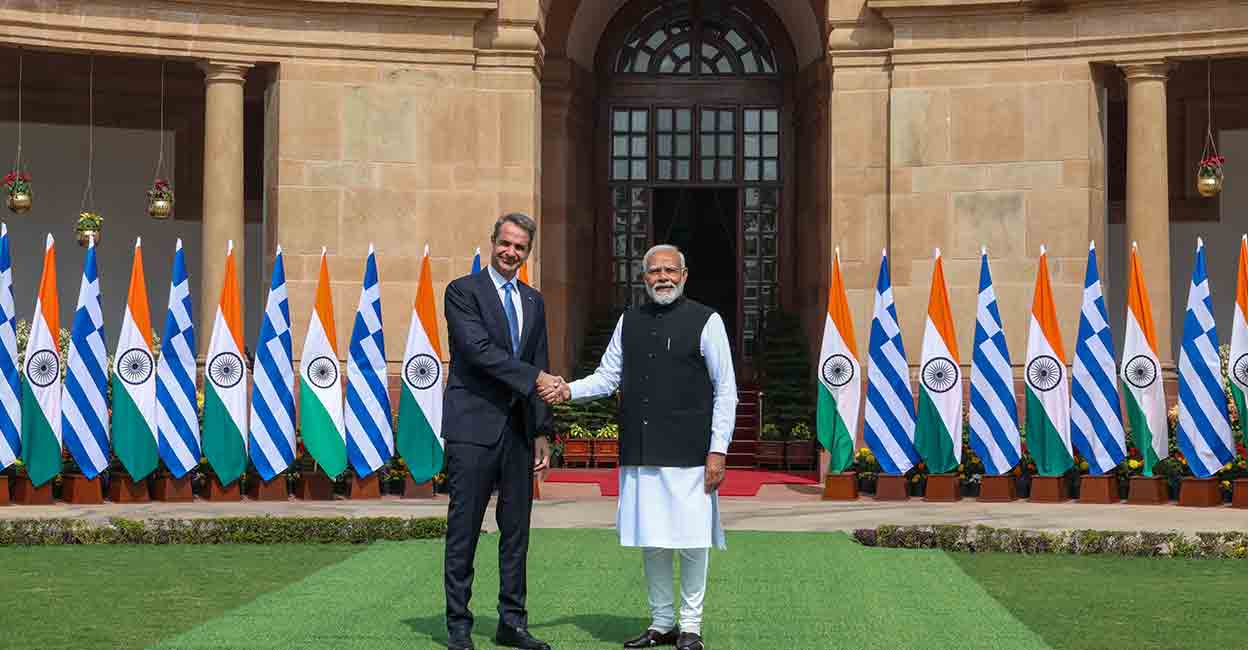 India-Greece Prime Minister Narendra Modi and his Greek counterpart Kyriakos Mitsotakis held extensive talks in New Delhi to impart new energy to the bilateral ties. Photo: PIB